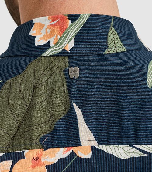 PME Legend Short Sleeve Hemd Print Navy Model / Detail