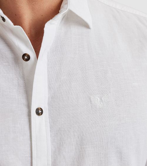 PME Legend Linned Blend Skjorte Hvid Model / Detail