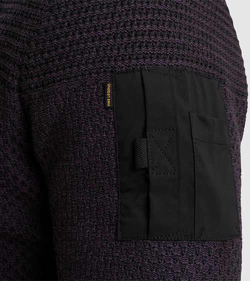 PME Legend Strickjacke Knitted Structure Lila Model / Detail