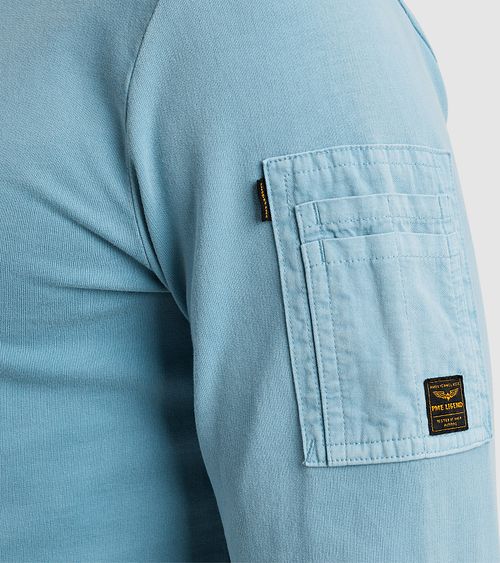 PME Legend Sweater Logo Hellblau Model / Detail