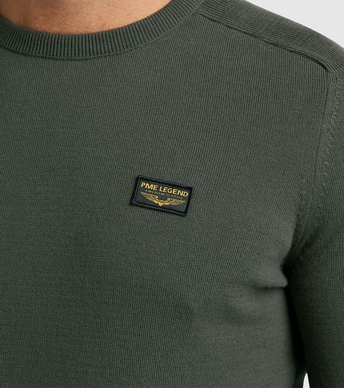Sweter PME Legend Buckley w kolorze oliwkowym Model / Detail
