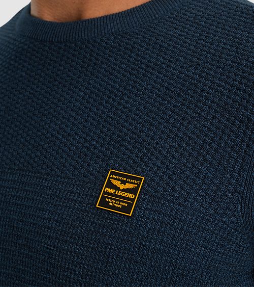 PME Legend Trøje Mouliné Navy Model / Detail
