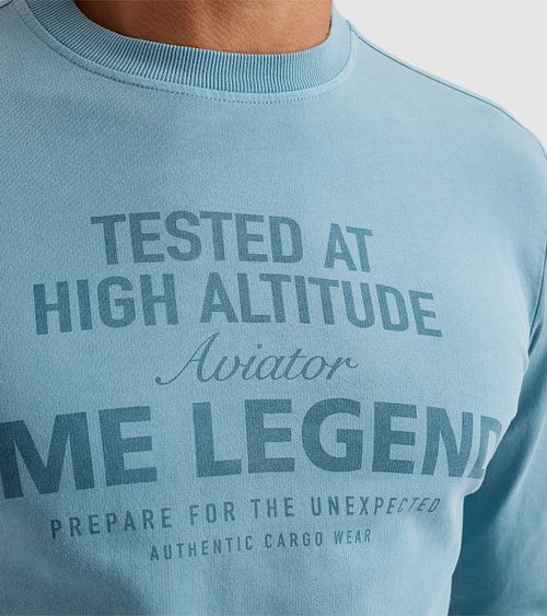 PME Legend Sweater Logo Lichtblauw Product / Detail