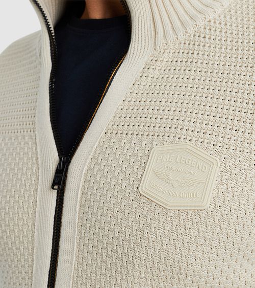 PME Legend Vest Knitted Structure Ecru Model / Detail