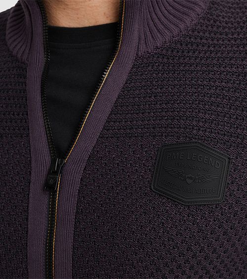 PME Legend Vest Strikstruktur Lilla Model / Detail