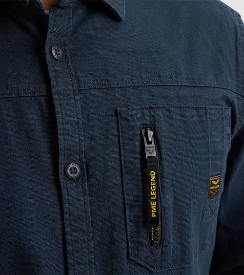 PME Legend Helshirt Mattweave Navy Model / Detail