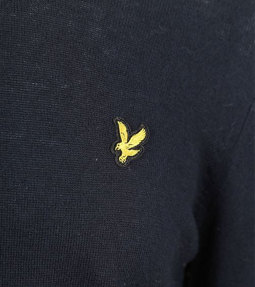 Pullover Lyle & Scott in merino con mezza zip blu navy Product / Detail
