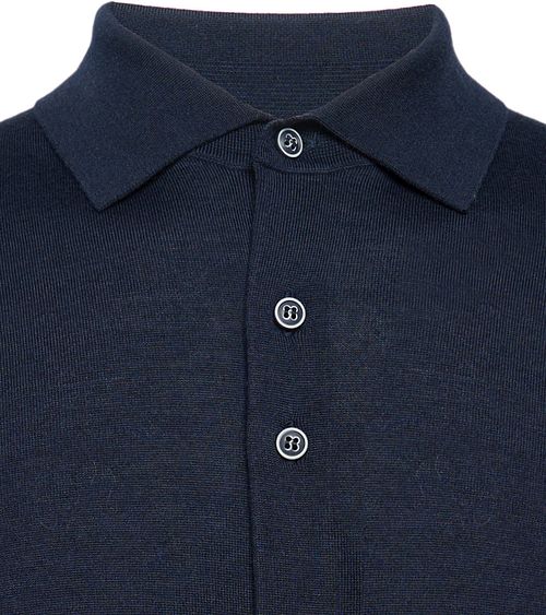R2 Amsterdam Pull Shirt in maglia di merino blu navy Product / Detail