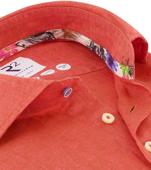 R2 Chemise En Lin Orange Product / Detail