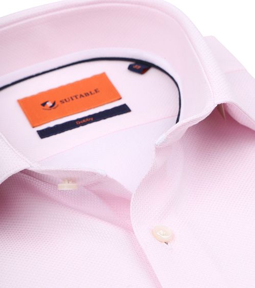 Passande Dobby Skjorta Rosa Product / Detail