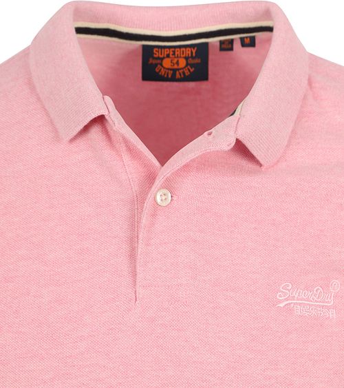 Superdry Poloshirt Classique Melange Rose Product / Detail
