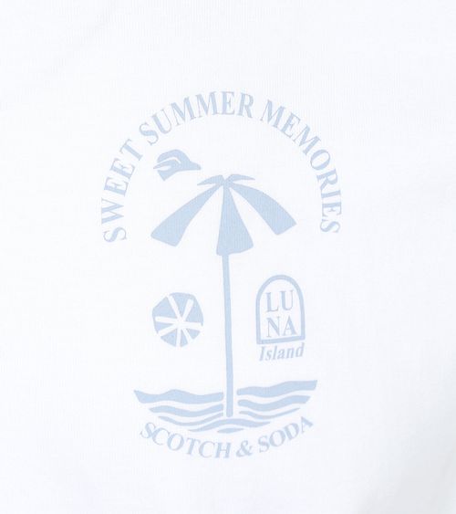 T-Shirt con logo Scotch and Soda bianca Product / Detail