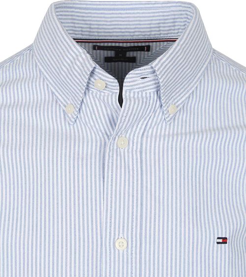 Tommy Hilfiger Oxford Overhemd Streep Lichtblauw Product / Detail