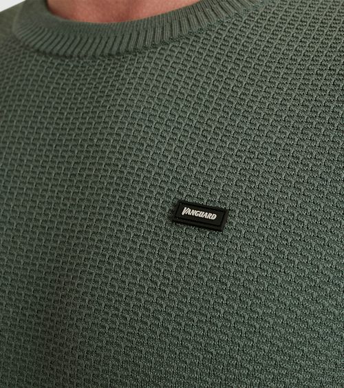 T-Shirt Vanguard con textura verde Model / Detail