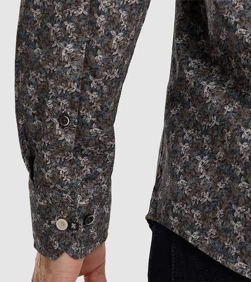 Vanguard Hemd Druck Braun Model / Detail