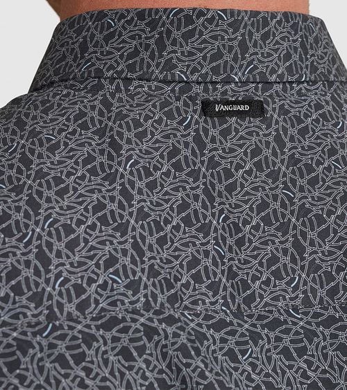 Vanguard Hemd Print Antraciet Model / Detail