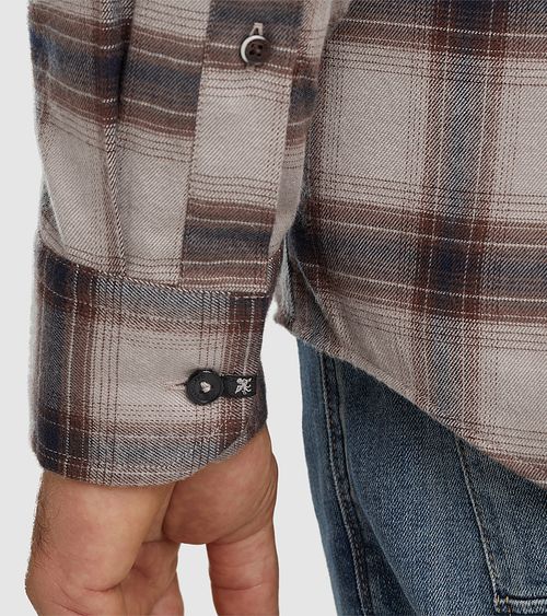 Vanguard Hemd Ruiten Taupe Model / Detail