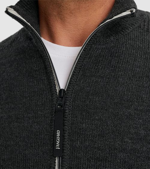 Vanguard Vest Ullblanding Antrasitt Model / Detail