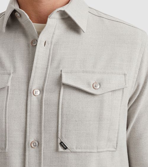 Vanguard Overshirt z diagonalu w kolorze greige Model / Detail