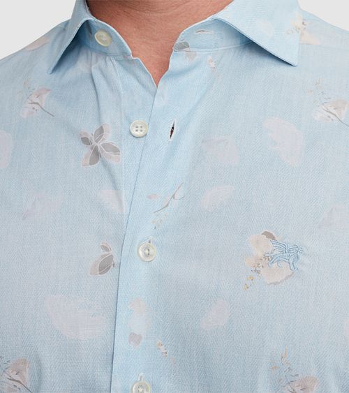Vanguard Overhemd Print Lichtblauw Model / Detail