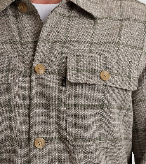Vanguard Overshirt Rutet, Taupe Model / Detail