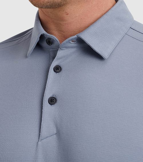 Vanguard Polo i Interlock Jersey Blå Model / Detail