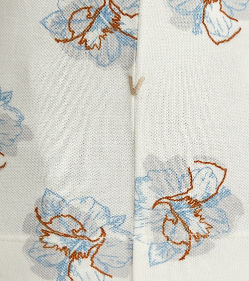 Vanguard Poloshirt Print Ecru Model / Detail