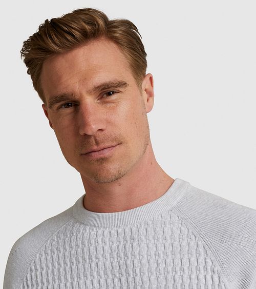 Vanguard Pullover Struktur Grau Model / Detail