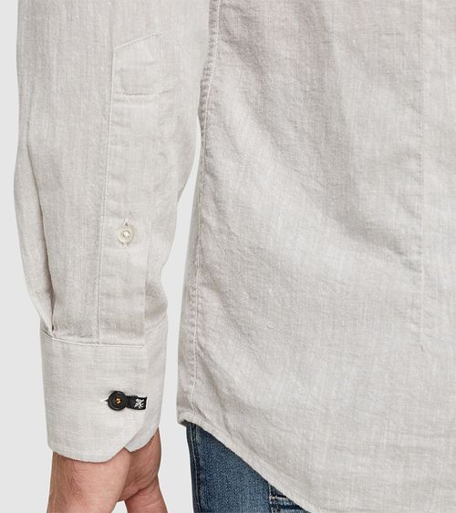 Vanguard Skjorte i Linned Beige Model / Detail