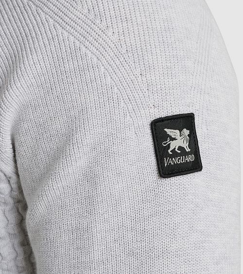 Sweter Vanguard o strukturze, szary Model / Detail
