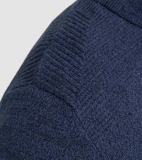 Vanguard sweter z półzamkiem melange w kolorze ciemnogranatowym Product / Detail