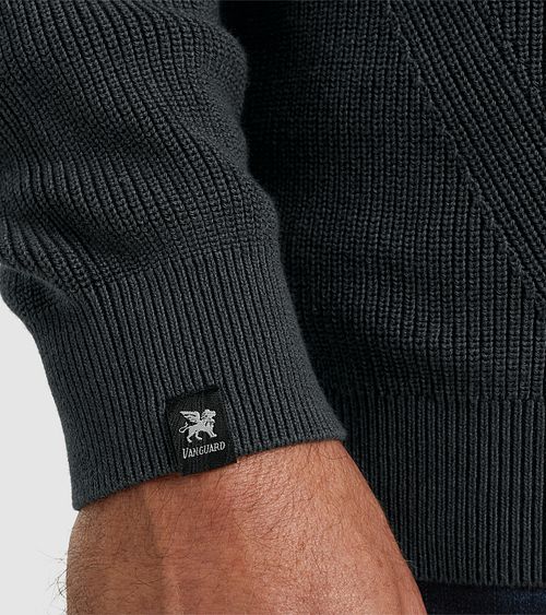 Vanguard Trøje med Halv Lynlås i Antracit Model / Detail