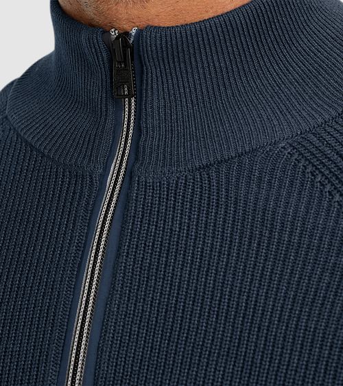 Vanguard Trui Half Zip Navy Model / Detail