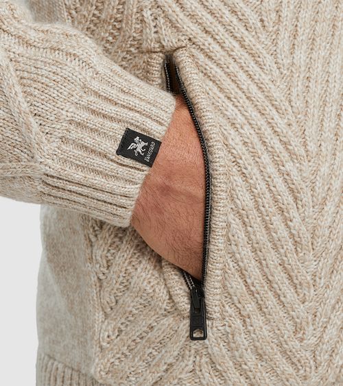 Vanguard Vest Ullblanding Ecru Model / Detail