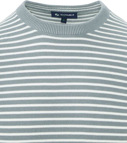 Suitable Respect Sweter Otto Zielony w paski Product / Detail