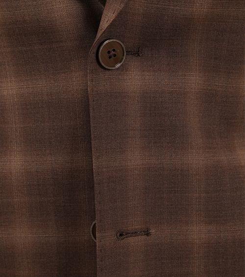 Abito Suitable Strato Toulon in lana a quadri marrone Product / Detail