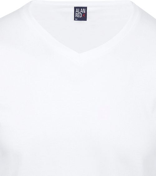 Alan Red West-Virginia T-Shirt de cuello en V Blanco (2Pack) Product / Detail