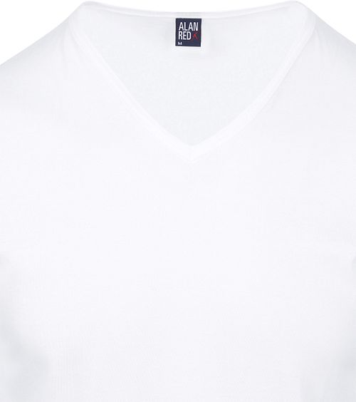 Alan Red Vermont T-Shirt de cuello pico blanco (2Pack) Product / Detail