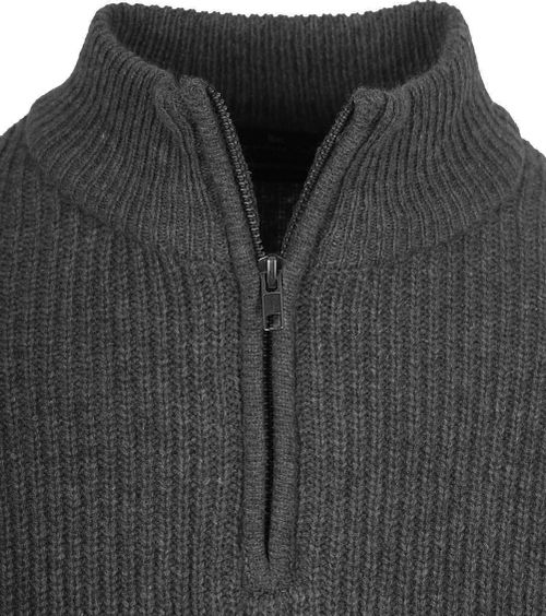 Sweter z półzamkiem Steppin' Out z wełny jagnięcej w kolorze antracytowym Product / Detail