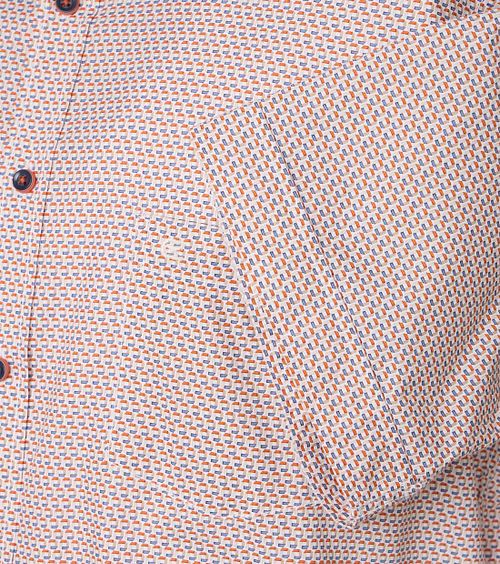 CASAMODA Camicia a maniche corte stampata arancione Product / Detail