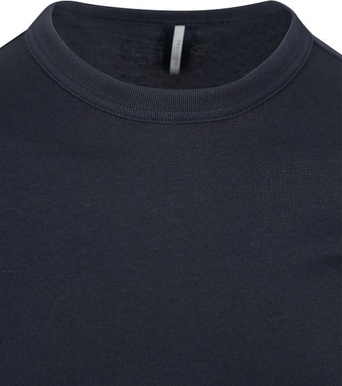 T-Shirt de manga larga Profuomo en azul marino Product / Detail