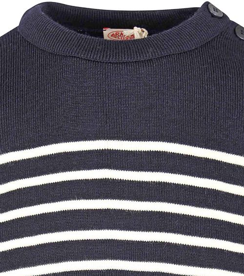 Jersey de lana Armor-Lux Molène a rayas azul marino Product / Detail