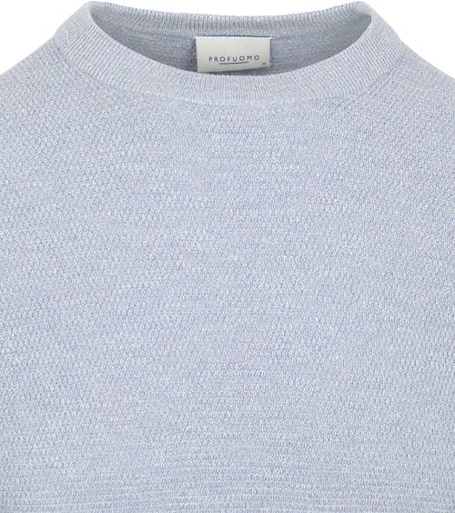 Jersey de cuello redondo Profuomo en azul claro Product / Detail