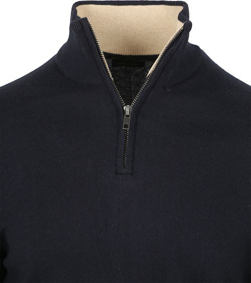 Jersey half-zip Steppin' Out de algodón y cachemira en azul marino Product / Detail