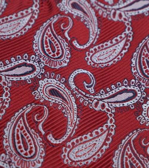 Pañuelo de bolsillo Suitable con estampado paisley en rojo Product / Detail