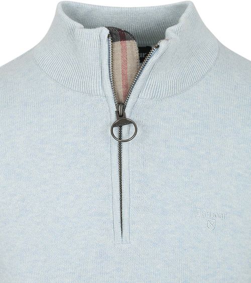 Barbour Halv Zip Tröja Ljusblå Product / Detail
