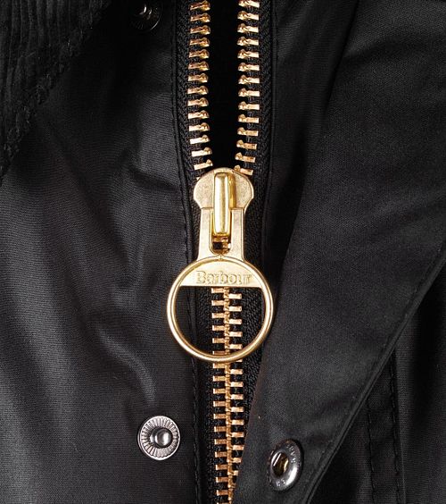 Woskowana kurtka Barbour Beaufort czarna Model / Detail