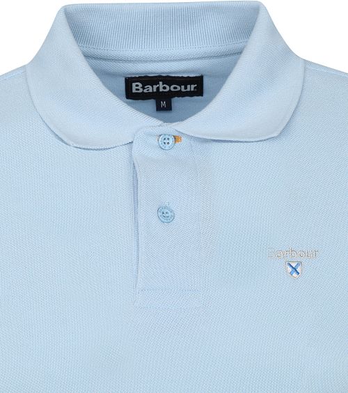 Barbour Basic Pique Pikétröja Ljusblå Product / Detail