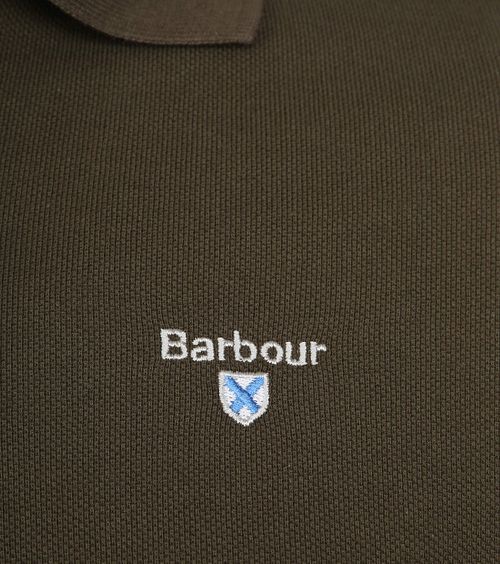 Barbour Polo Basic verde militar Product / Detail