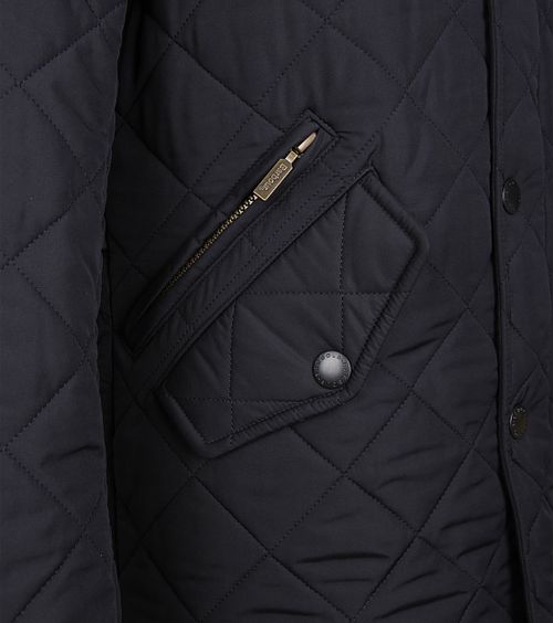 Barbour Quilted Jacket Powell Dark Blue Product / Detail
